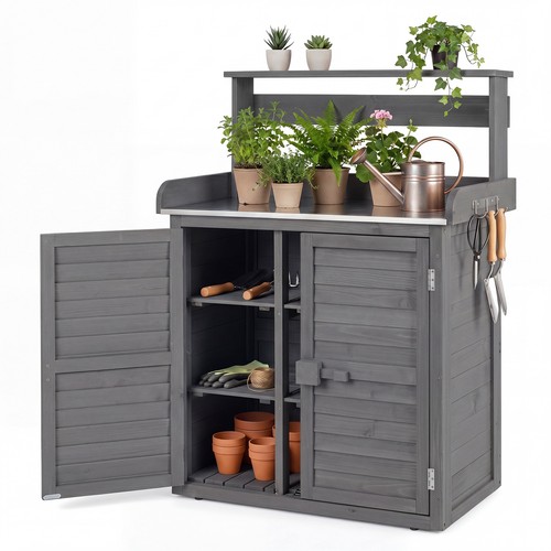 Garden potting bench - bench, table